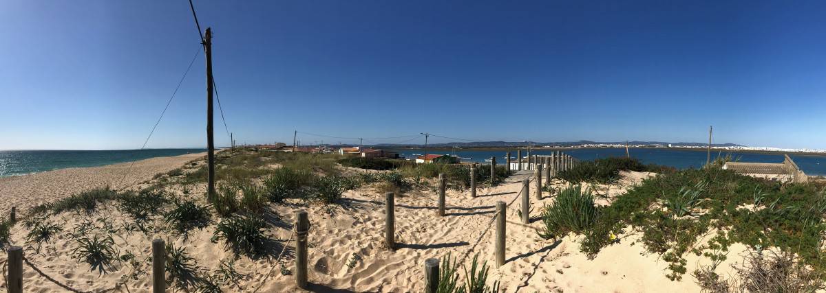 Küstenwanderung Algarve Faro Luxury Beach Guest House die Landzunge von Faro Praia