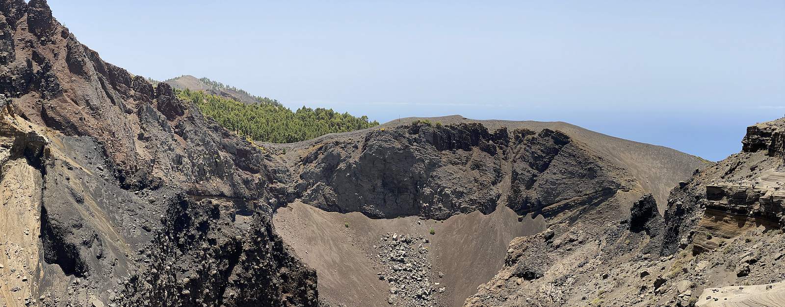 La Palma area affected volcano Cumbre Vieja crater