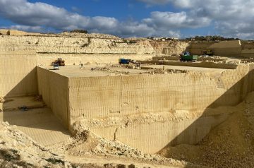 Malta und Gozo aus Kalkstein erbaut Steinbruch auf Gozo