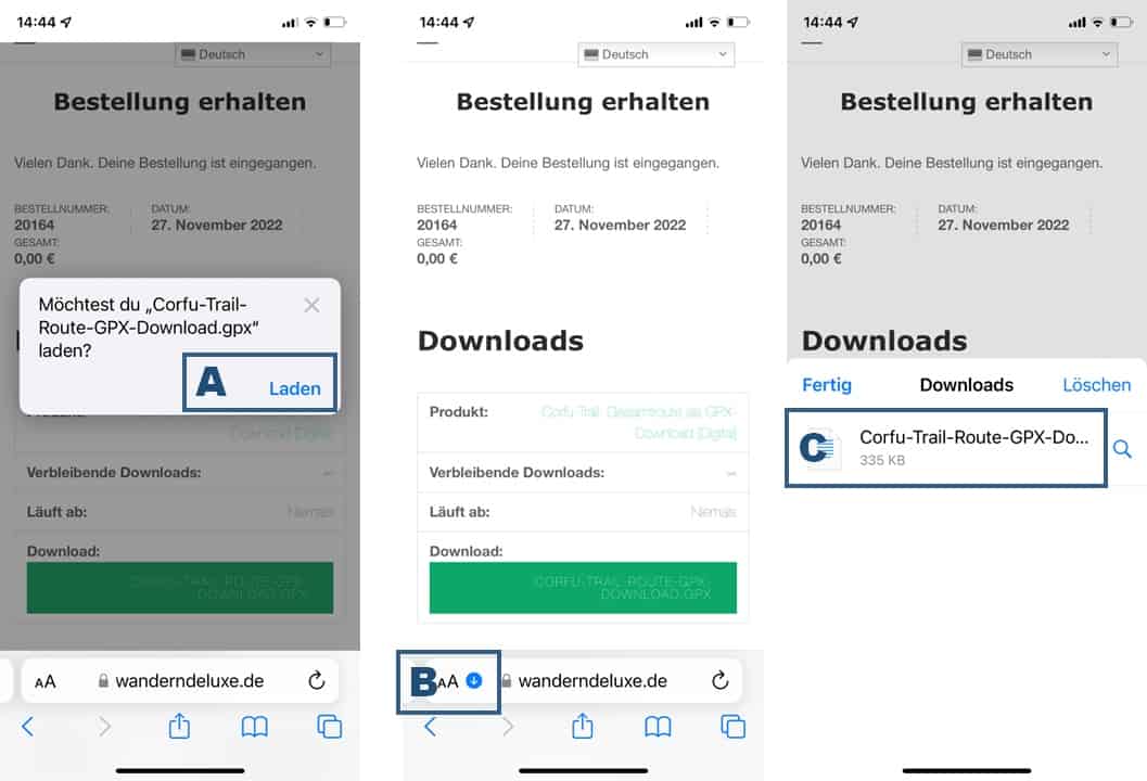 Outdooractive App Anleitung GPX Dateien auf iPhone oeffnen wanderndeluxe 2