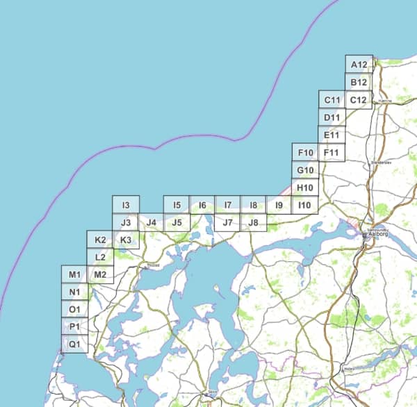Dänemark - Nordsøstien Part 1: PDF-Wanderkarte (1:33.000) [Digital]