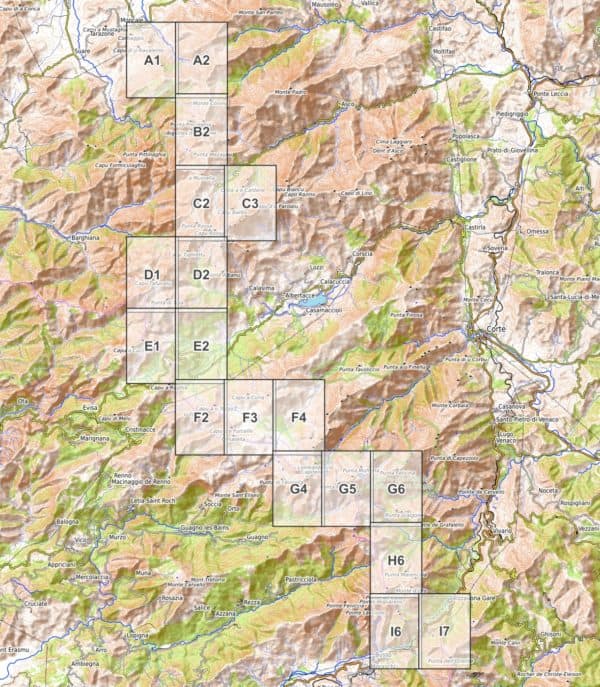 GR 20 (Korsika) - Teil 1 (Norden): PDF-Wanderkarte als Download (1:20.000) [Digital]