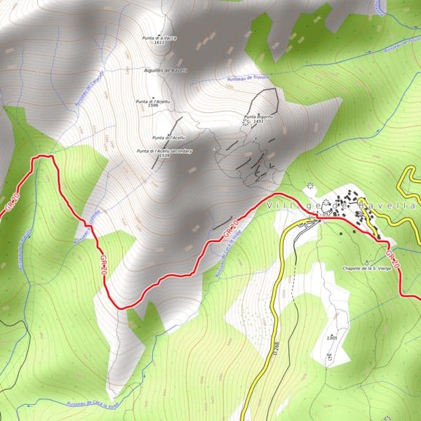 Vorschau PDF Wanderkarte Korsika GR 20 Teil 2 Auflösung 300dpi