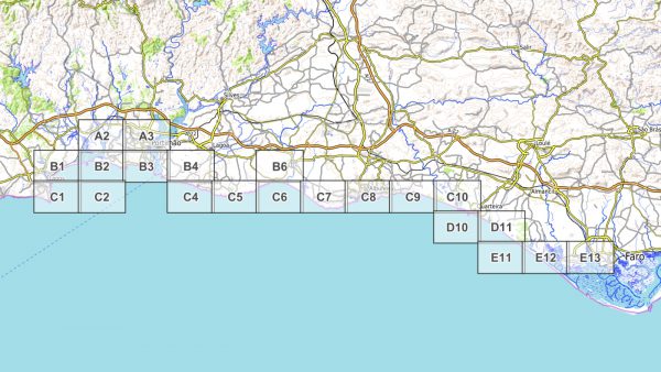 Algarve: PDF-Wanderkarte als Download (1:20.000, Küstenabschnitt Faro - Alvor) [Digital]