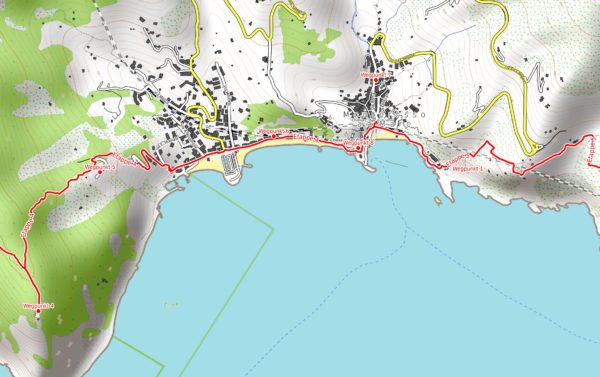 Vista prèvia del mapa de senderisme en pdf Cinque Terre Resolució 300 dpi