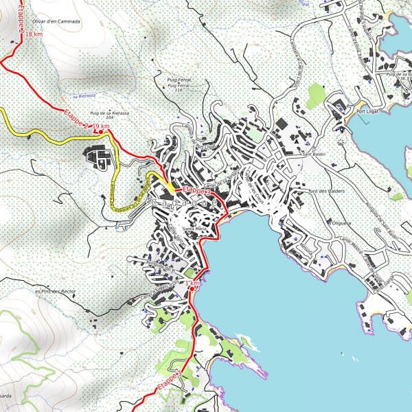 Vista previa pdf mapa de senderismo Costa Brava parte 1 resolución 300 dpi