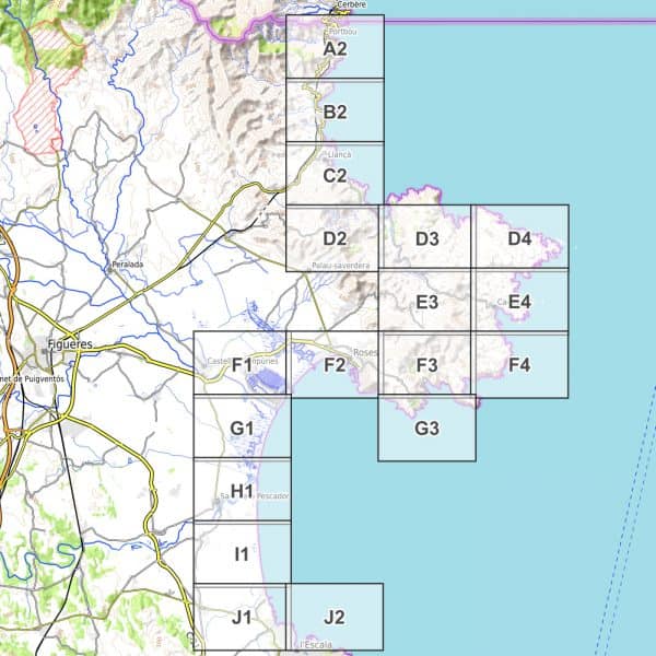 Vista previa pdf mapa de senderismo Costa Brava parte 1 hoja resumen