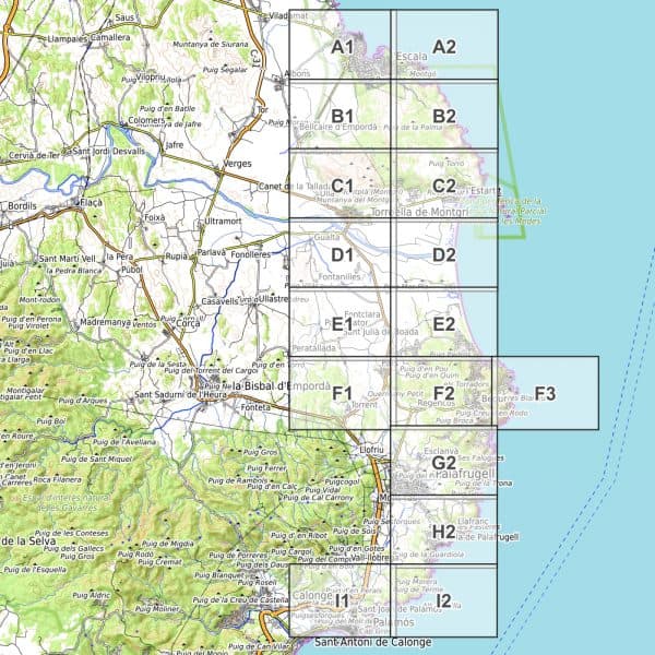 Costa Brava - Teil 2 (Mitte): PDF-Wanderkarte als Download (1:20.000) [Digital]
