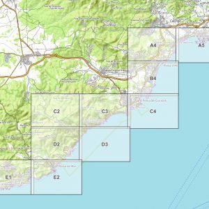 Vorschau pdf Wanderkarte Costa Brava Teil 3 Blattübersicht