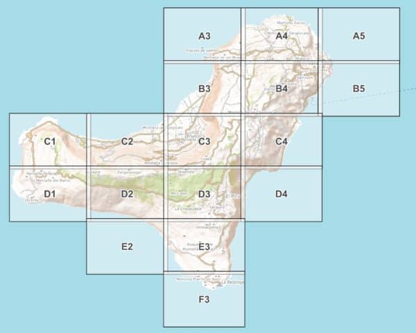 Preview pdf wandelkaart El Hierro bladoverzicht