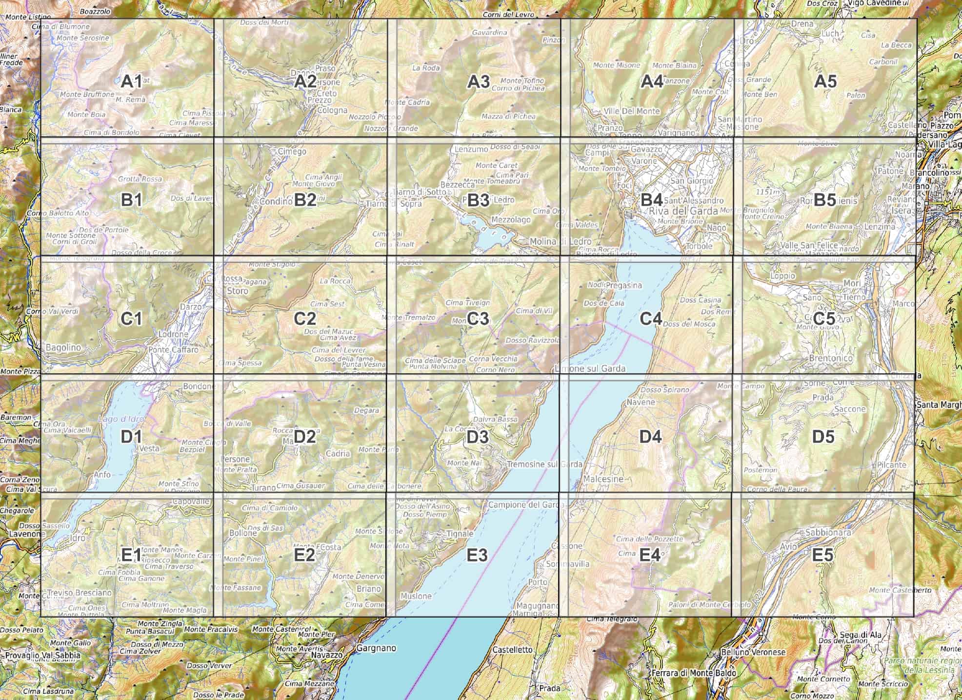 Lac De Garde Nord Carte De Randonnee Pdf En Telechargement 1 33 000 umx Wanderndeluxe