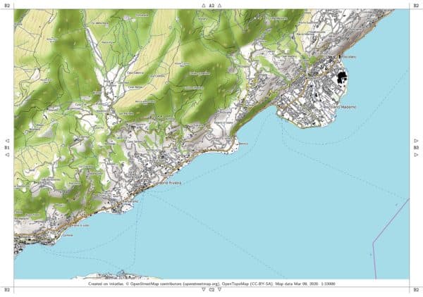 Visualize o mapa de caminhada em PDF do Lago de Garda, folha sul B2