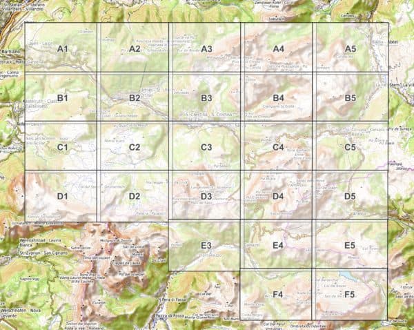 Val Gardena & Sella Group: PDF hiking map as download (1: 20.000) [digital]