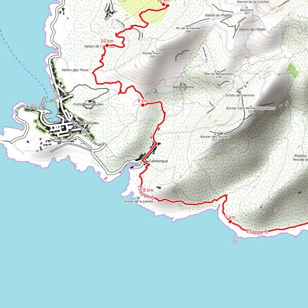 Vorschau pdf Wanderkarte Küstenwanderweg Marseille Auflösung 300 dpi