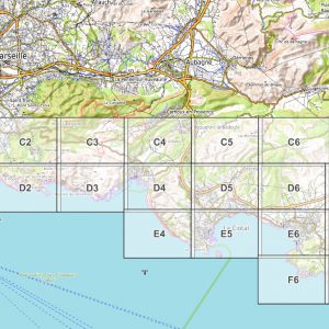 Vorschau pdf Wanderkarte Küstenwanderweg Marseille Blattübersicht
