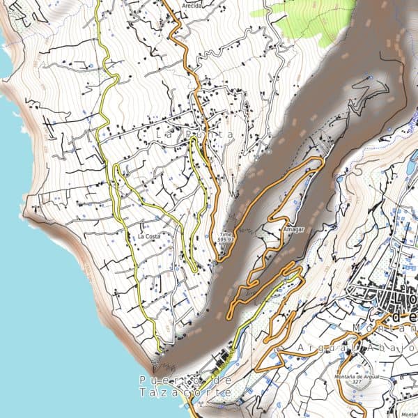 Vista prèvia del mapa de senderisme en pdf La Palma Resolució 300 dpi