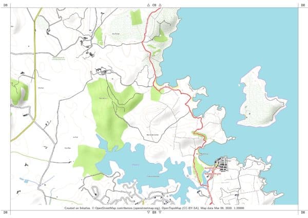 Preview pdf hiking map Menorca GR 223 part 1 sheet D8