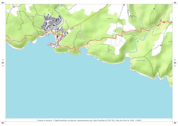 Preview pdf hiking map Menorca GR 223 part 2 sheet B3 scaled