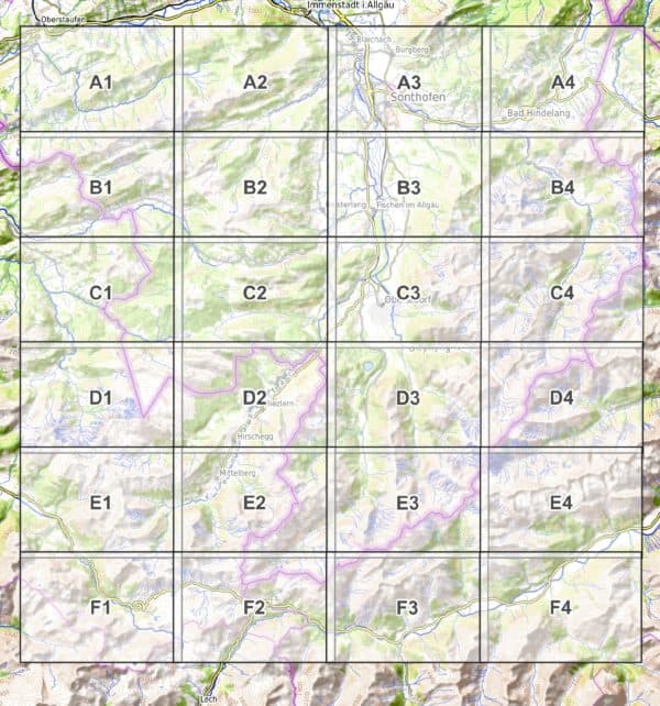 Sonthofen - Oberstdorf - Kleinwalsertal: PDF hiking map as download (1: 33.000) [digital]