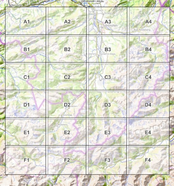 Preview pdf wandelkaart Sonthofen fiche overzicht