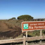 hier beginnt die Wanderung durch das Naturschutzgebiet parque natural Ria Formosa