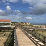 Holzsteg am Strand Praia Alvor Poente